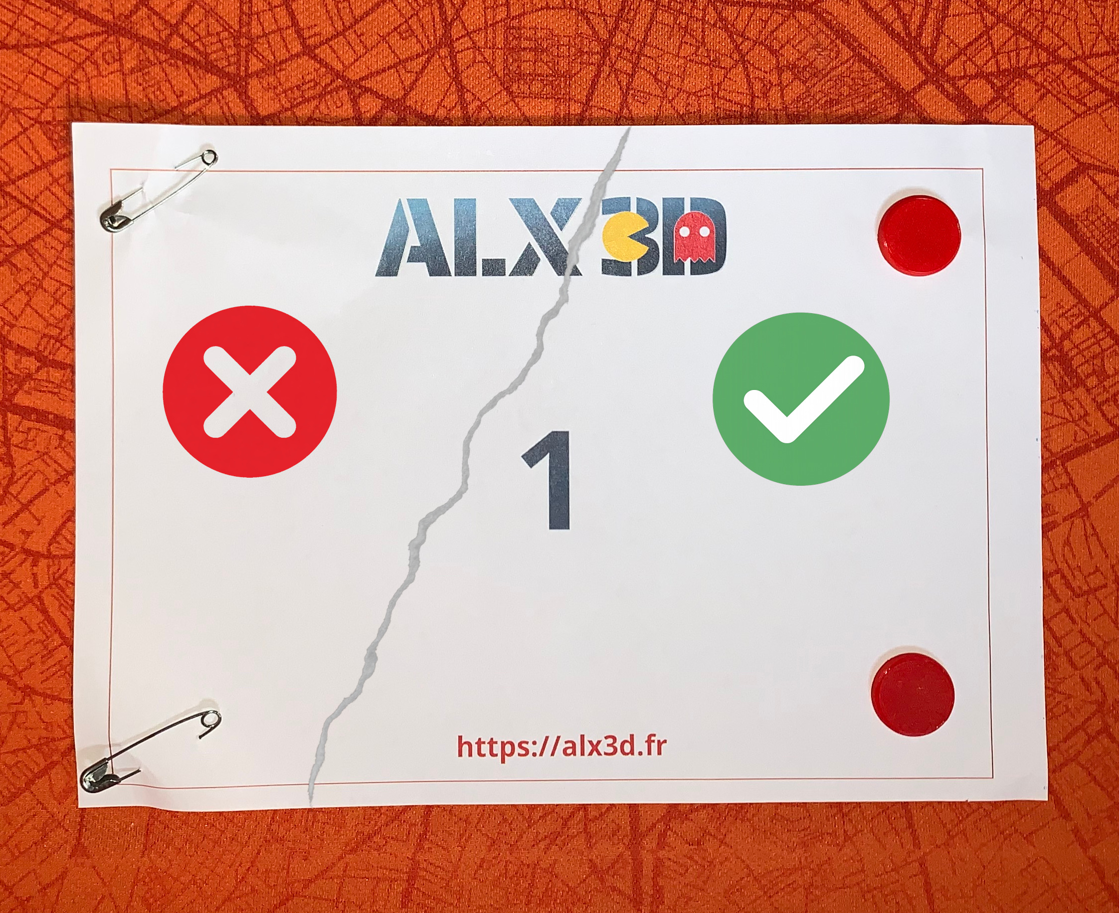 Comparatif visuel entre épingles et porte-dossard aimanté